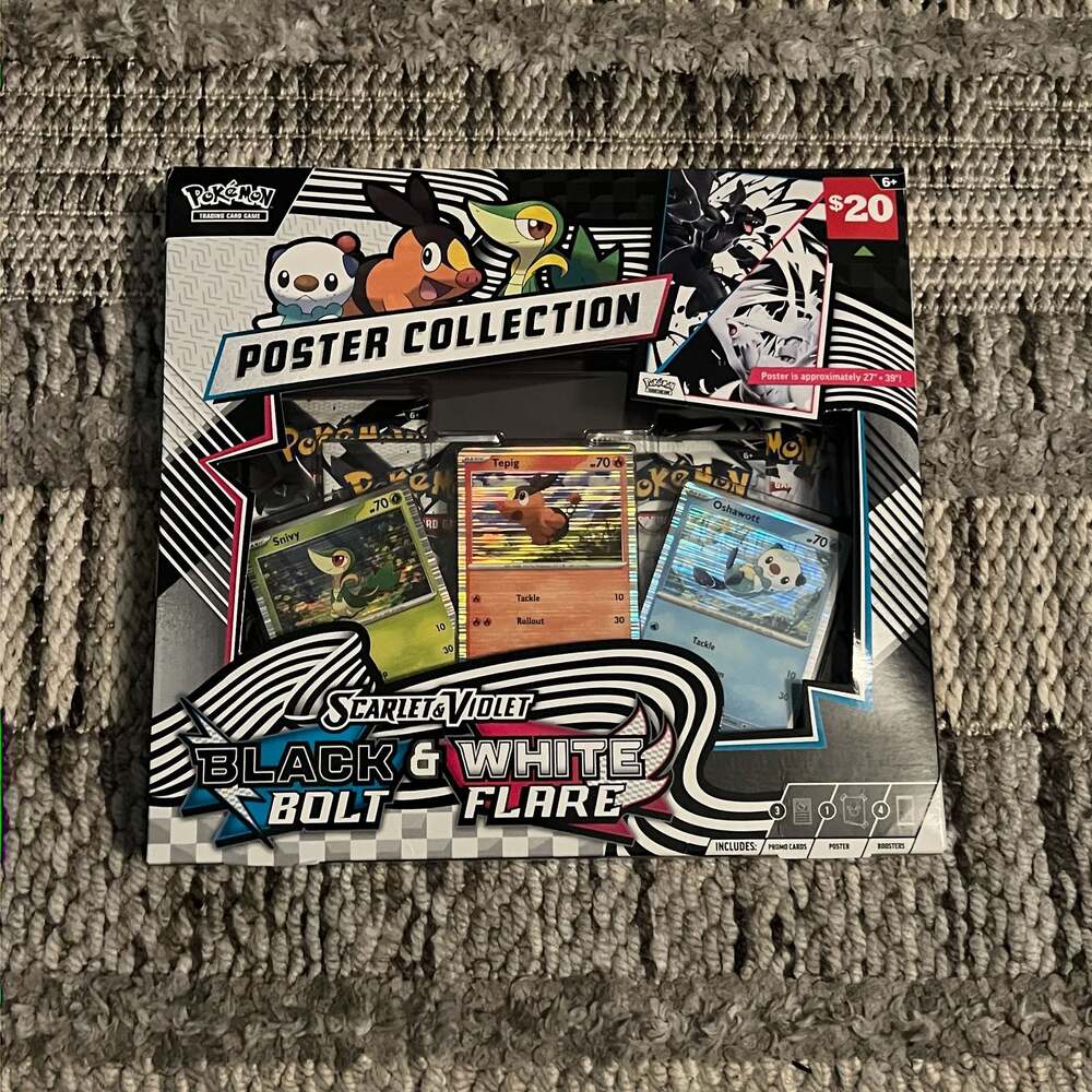 1 x Pokémon TCG Scarlet & Violet Poster Collection - Black Bolt & White Flare